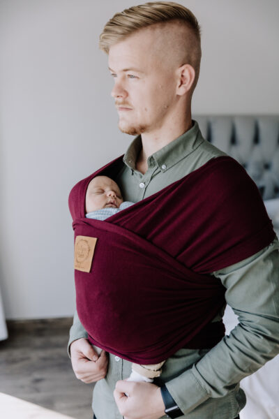 Maroon baby wrap carrier