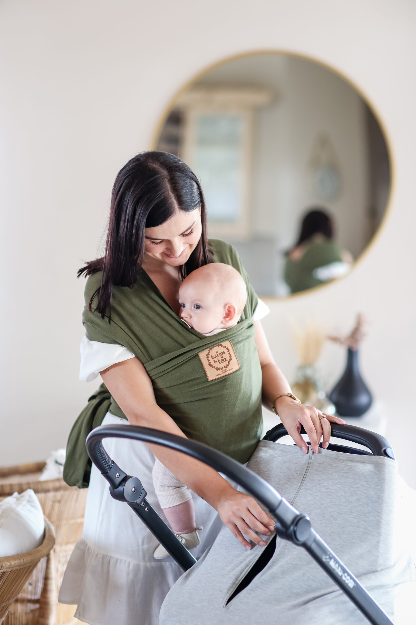 Olive baby wrap carrier