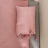 muslin cot bedding - Rose with dove grey cotton fitted sheet